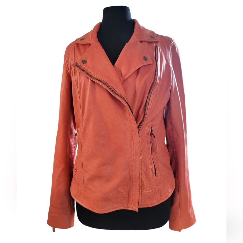 Lucky Brand Lamb Leather Women's Moto Jacket size S